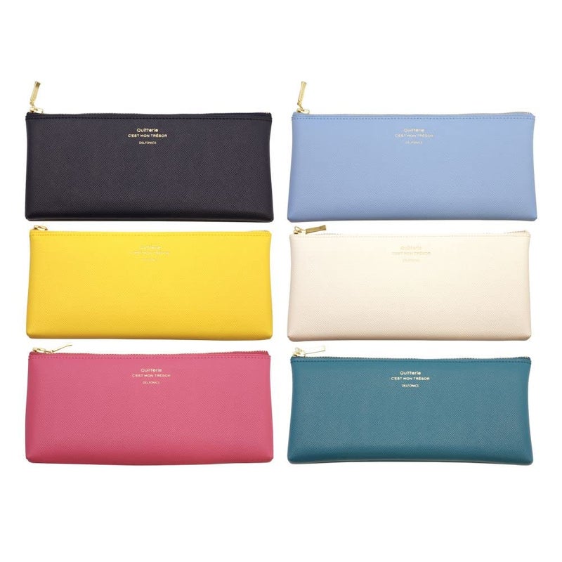 Delfonics [DELFONICS] 500343 Quitterie Flat Pencil Case Greige Pencil Holder Pen Case Pouch - Image 4